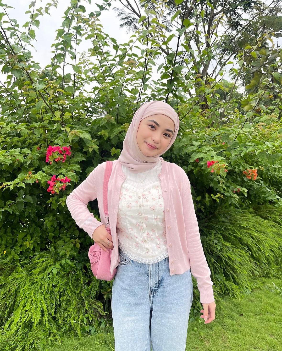 Tanktop Crop Korean Lace Flora
